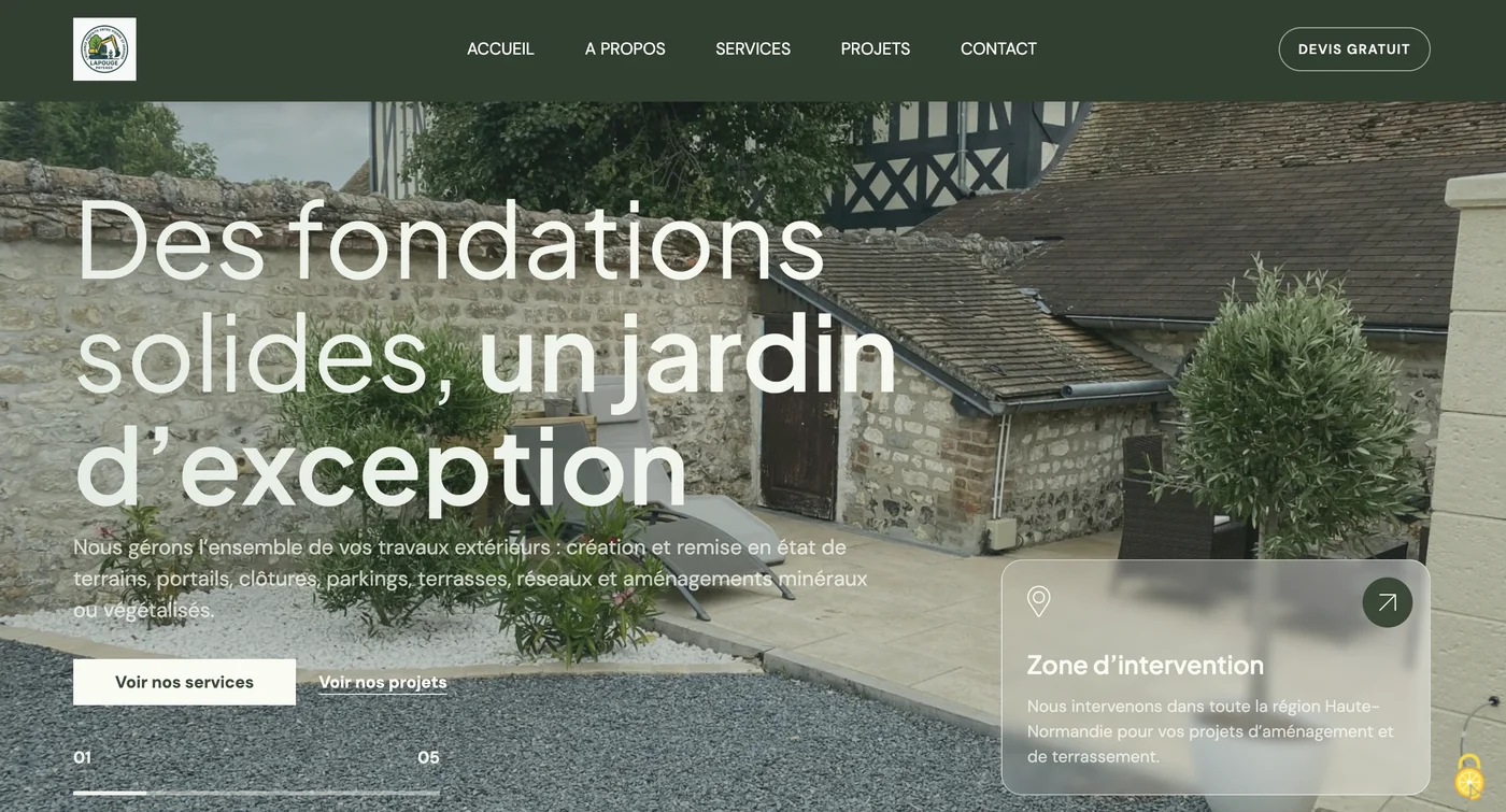 Site vitrine Lapouge Paysage
